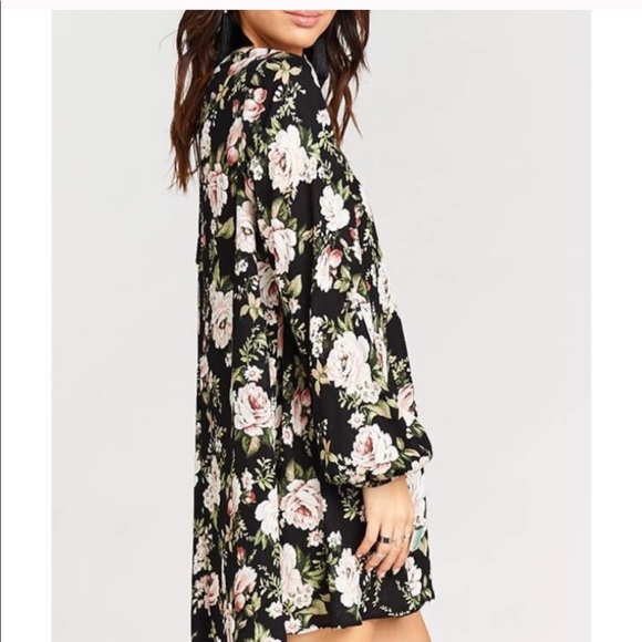 Show Me Your MuMu Courtney Loves Roses Floral Shift Dress Balloon Sleeves XS - Picture 4 of 8